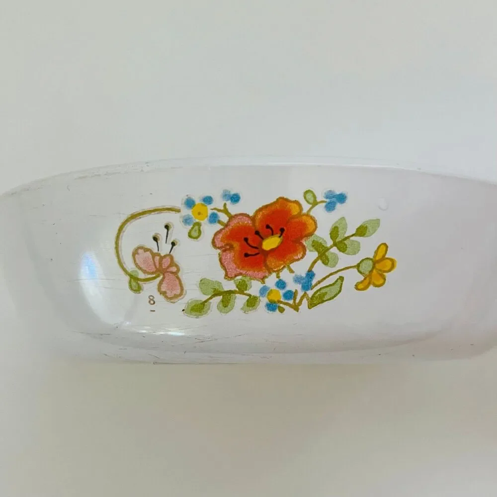 CORNING WARE Wildflower Pattern P-83-B Skillet Saucepan Baking Dish